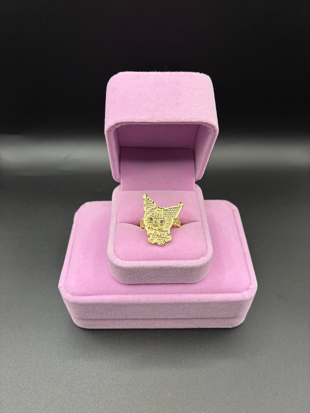 Women Kuromi Diamond Cut Rolex 14k Gold Plated Ring