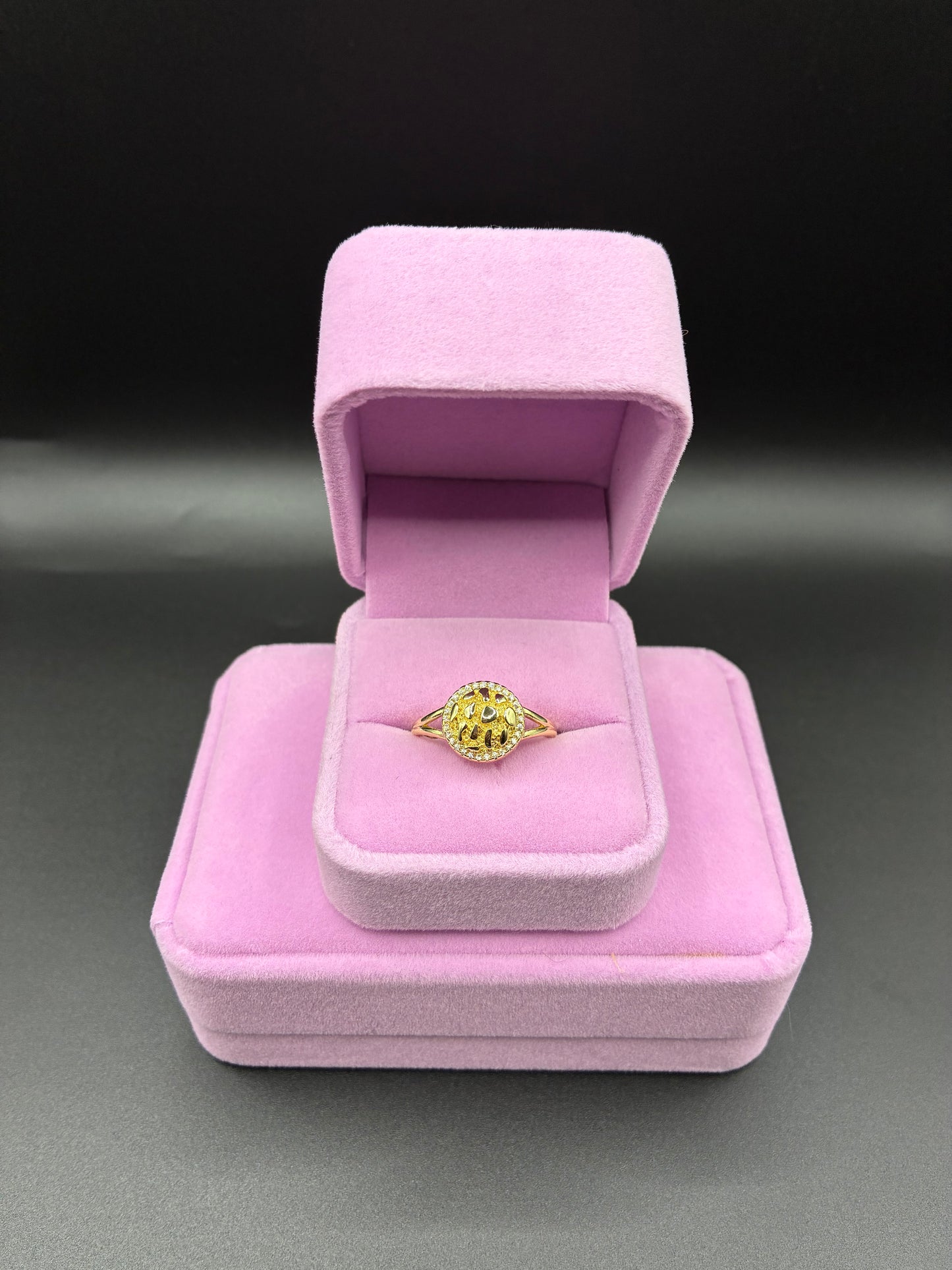 Women Nugget ring 14k gold plated