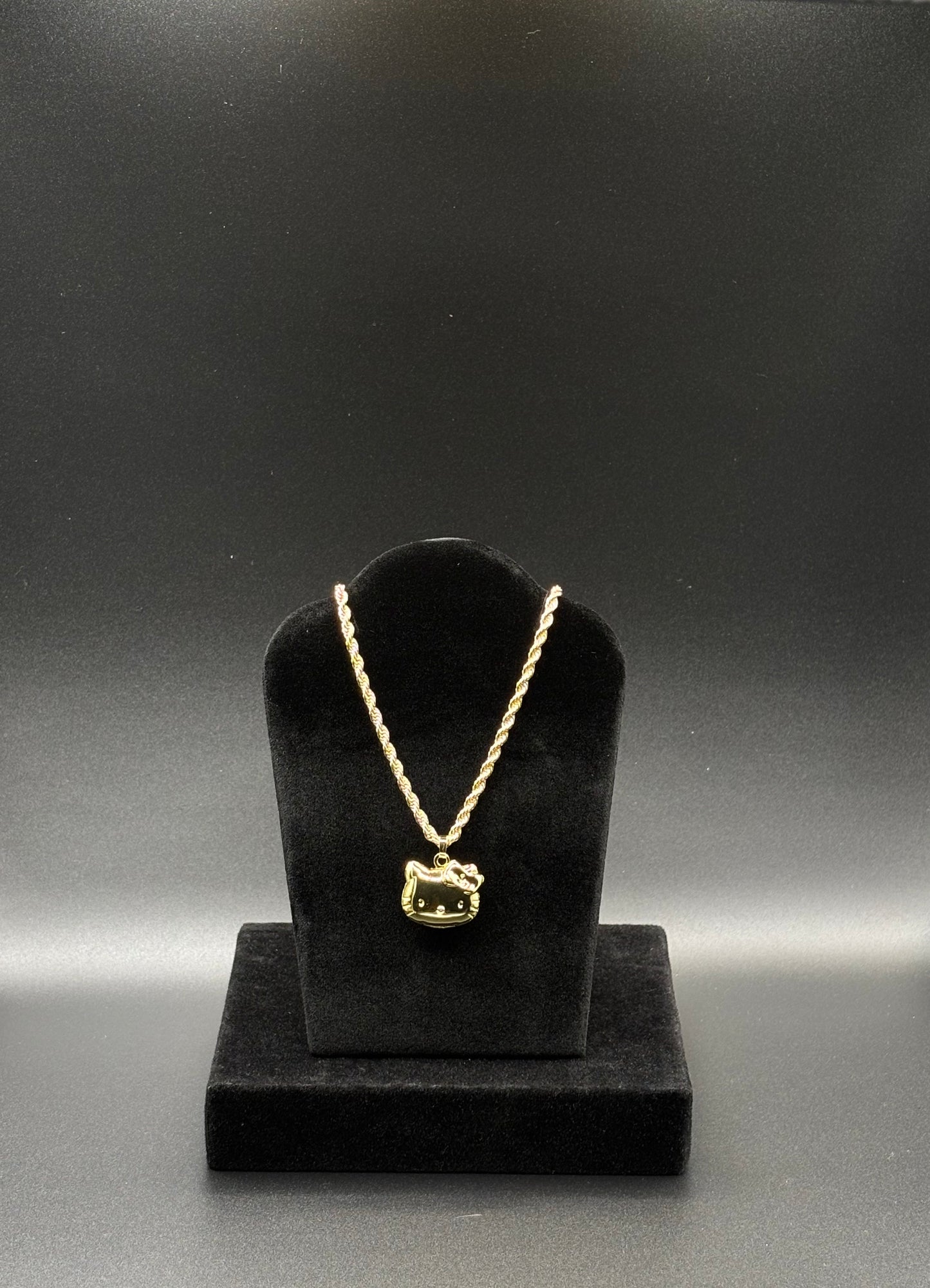 Women HK Locket Pendant & Chain 14k Gold Plated