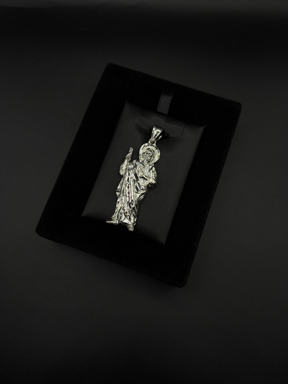 Men San Judas Pendant 925. Silver