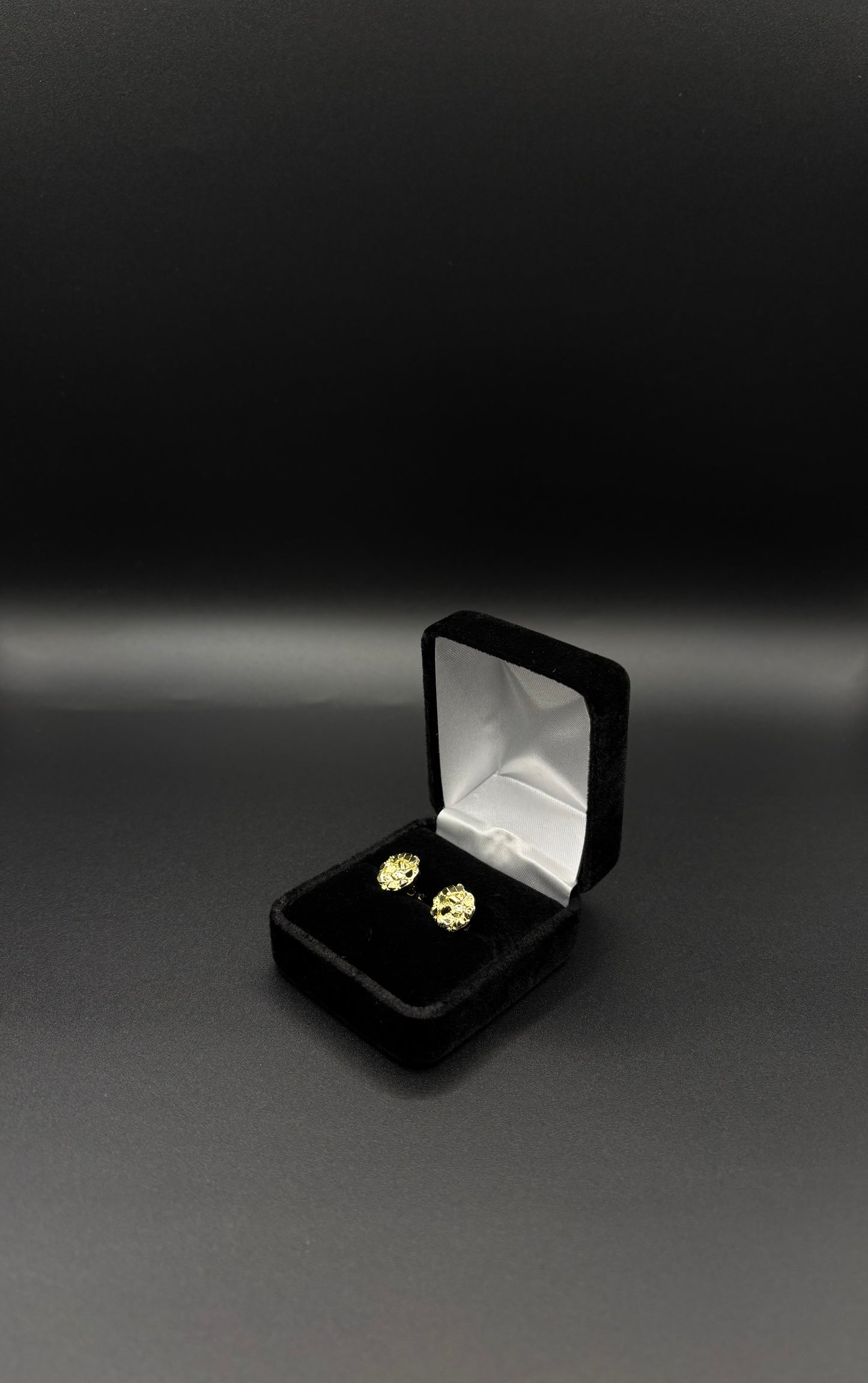 Men Nugget Earrings 14k Gold Plated