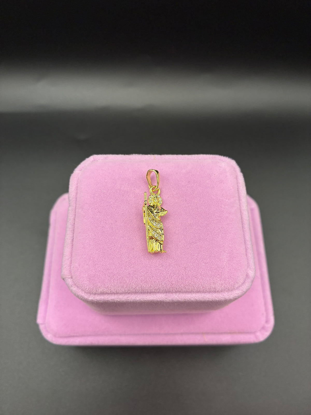 Women San Judas pendant 14k gold plated
