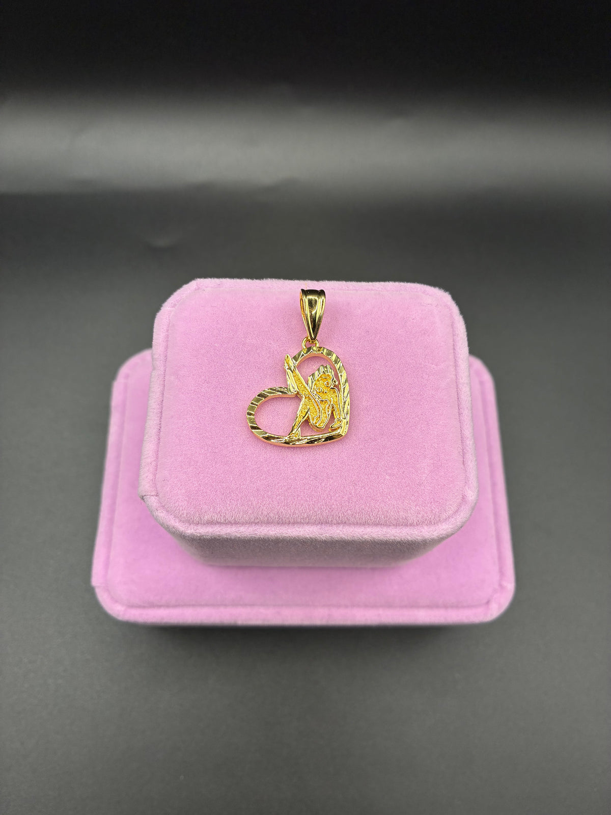 Women bb pendant 14k gold plated