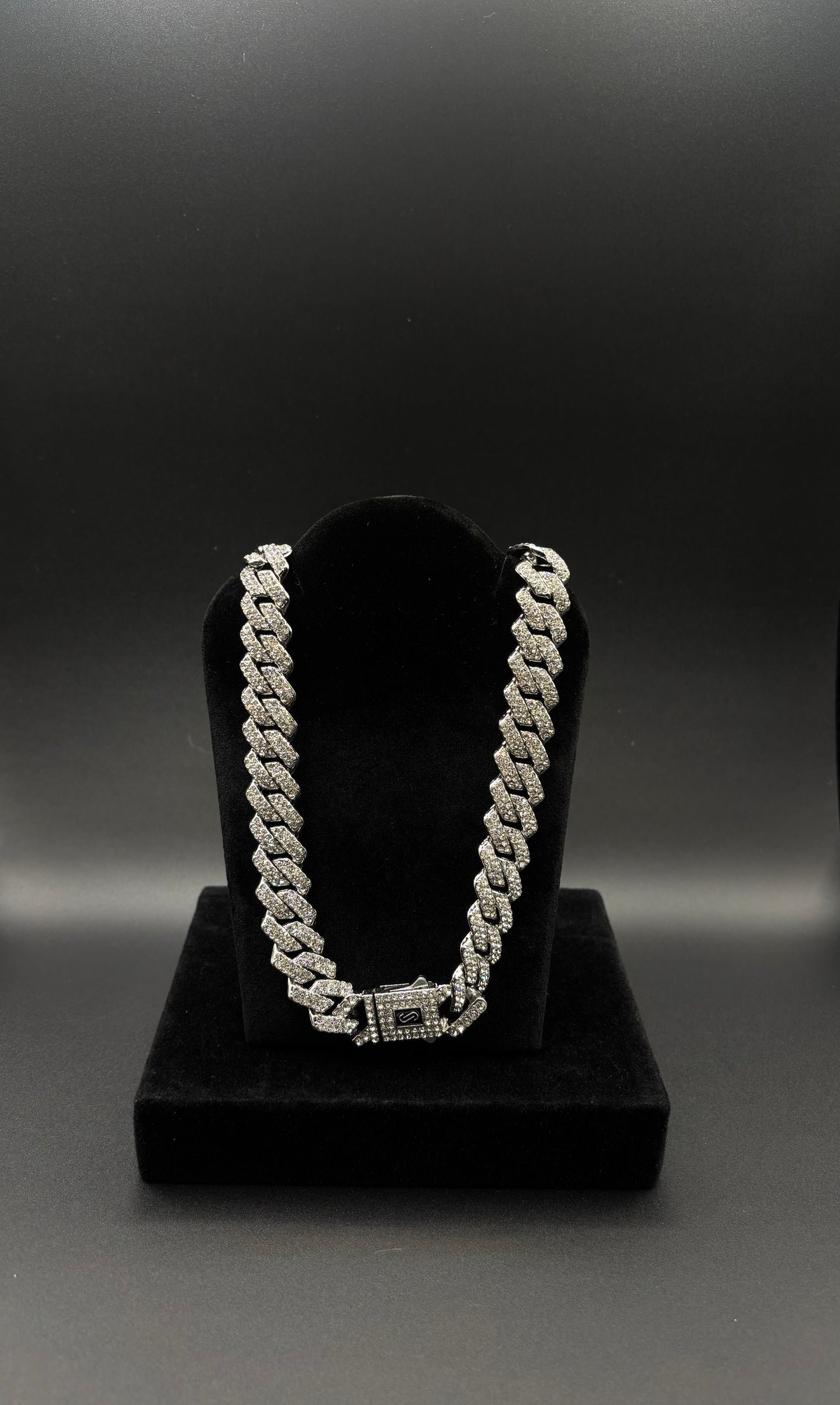 Men CZ Diamond 20 Inch Necklace 14k Gold Plated