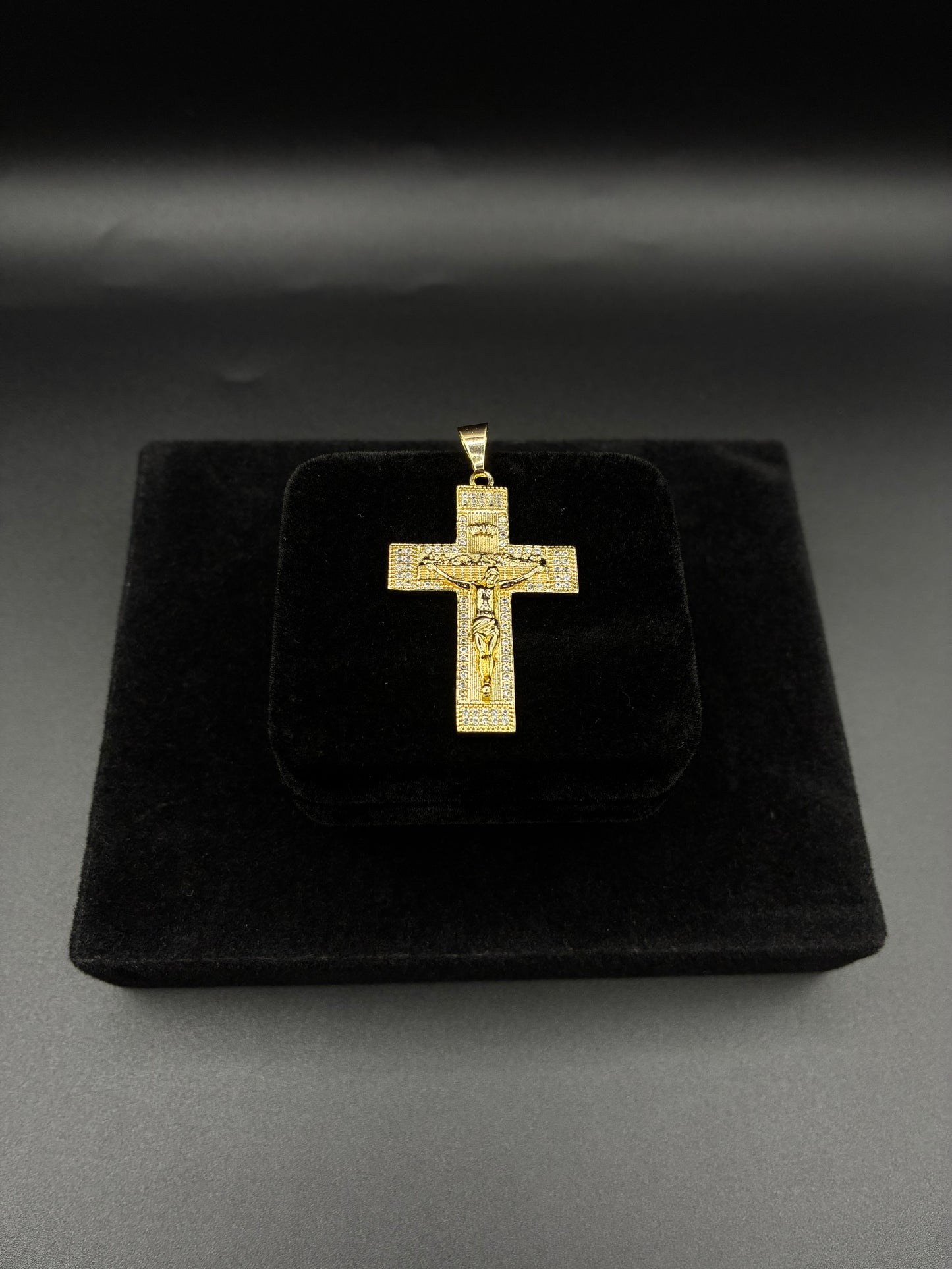 Men last supper cross 14k gold plated