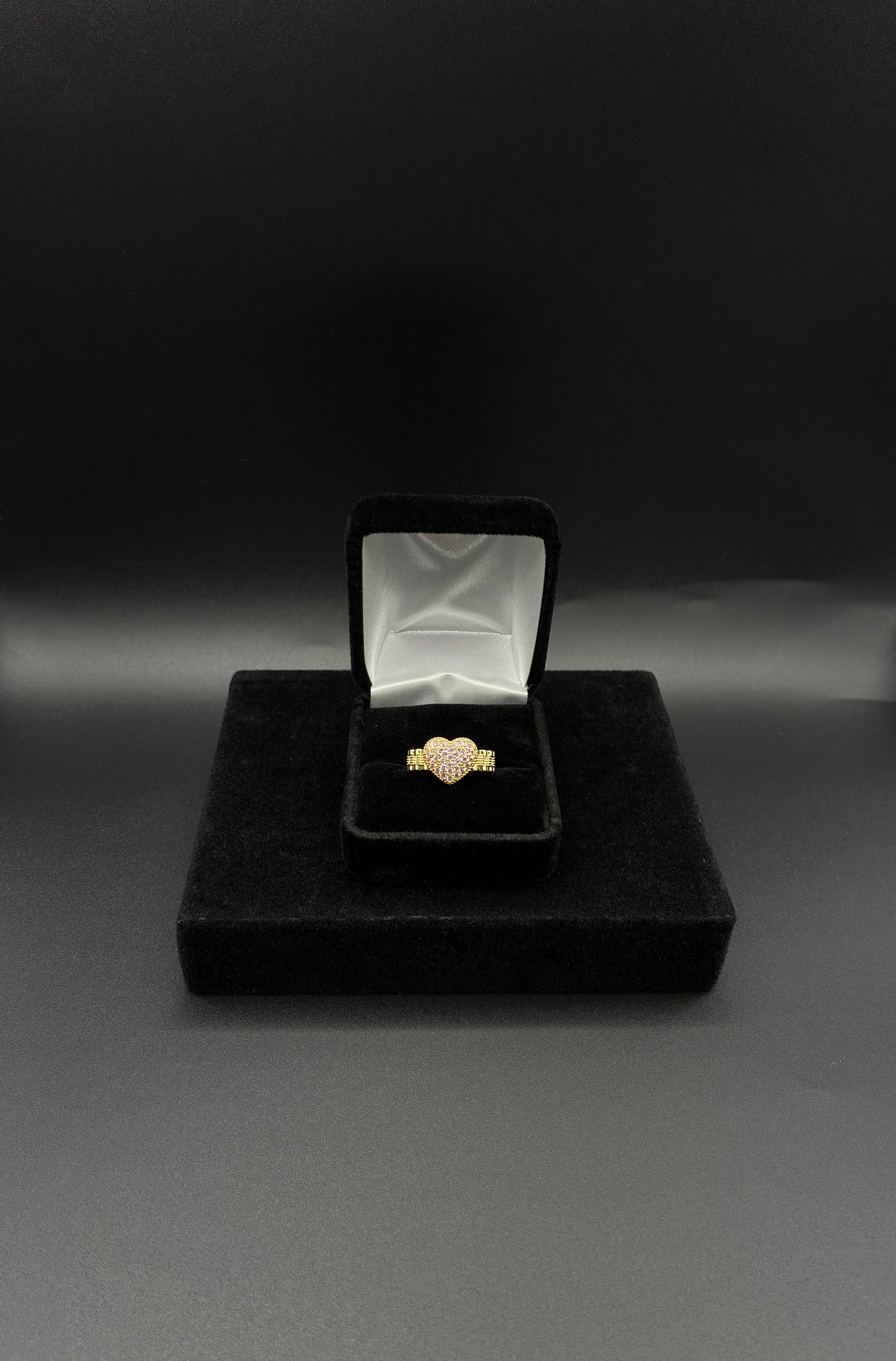 Women heart bling Rolex 14k gold
