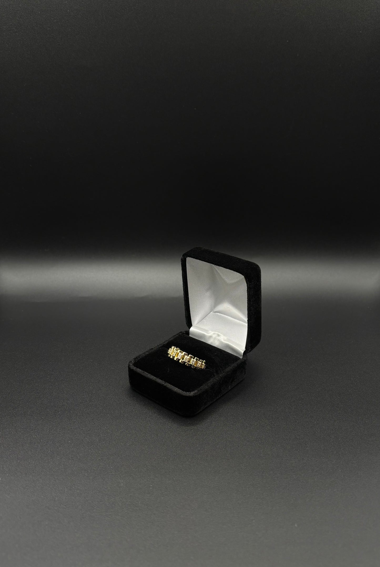 Men Diamond Rolex Ring 14k Gold Plated