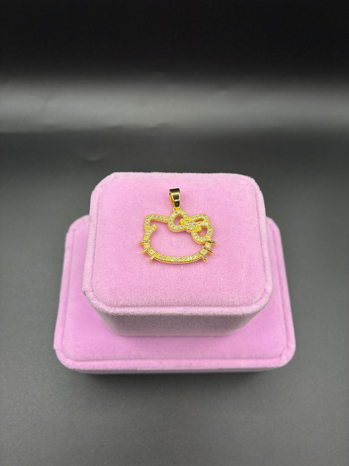 Women big HK pendant 14k gold plated