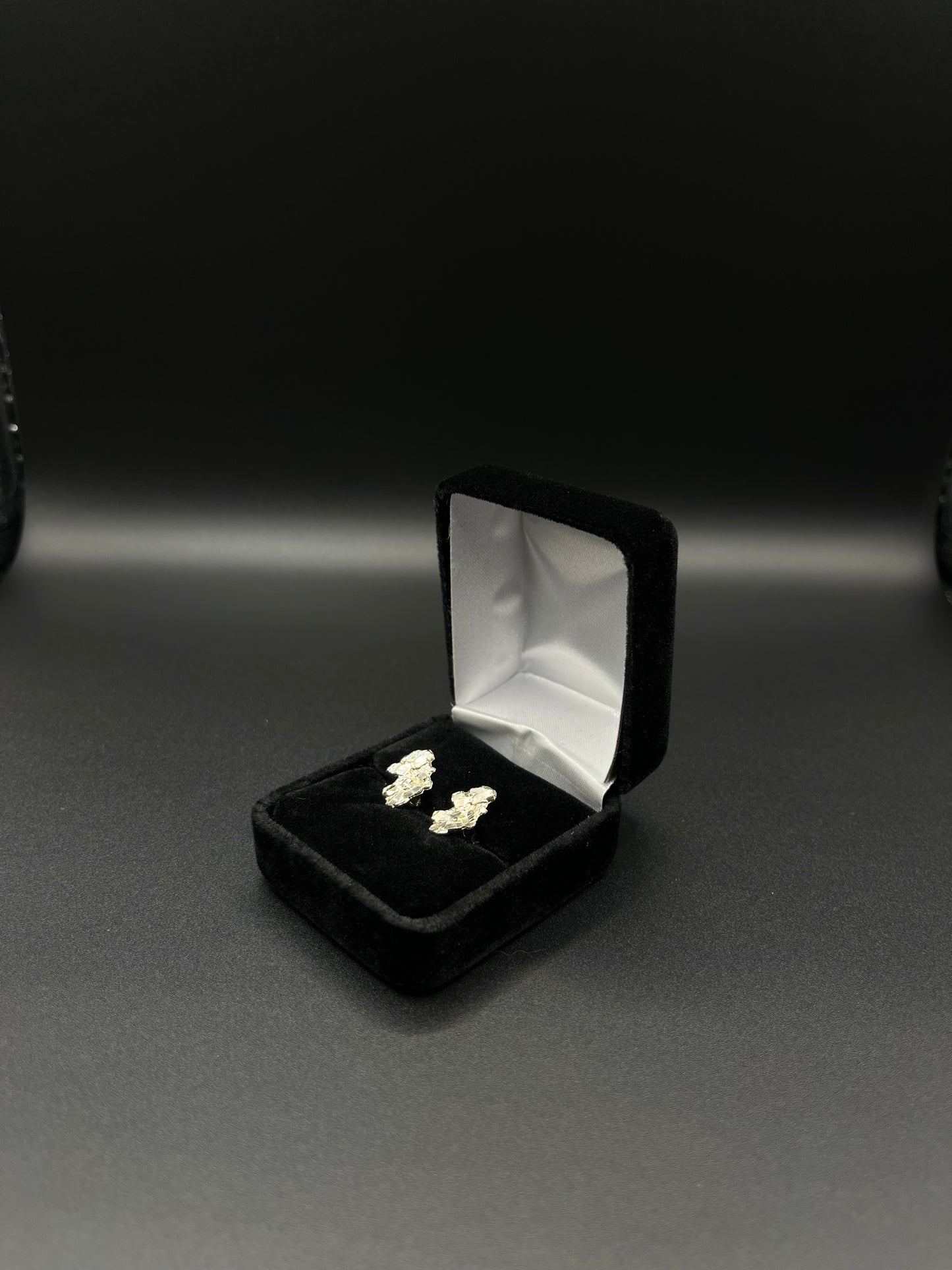 Men Nugget Earrings 925. Silver