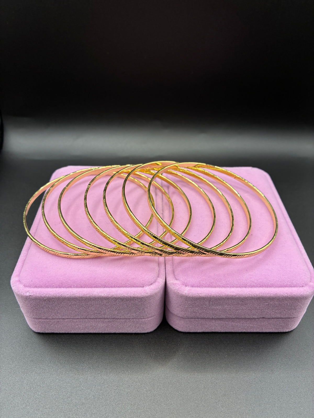 Women bangle set 14k gold plated