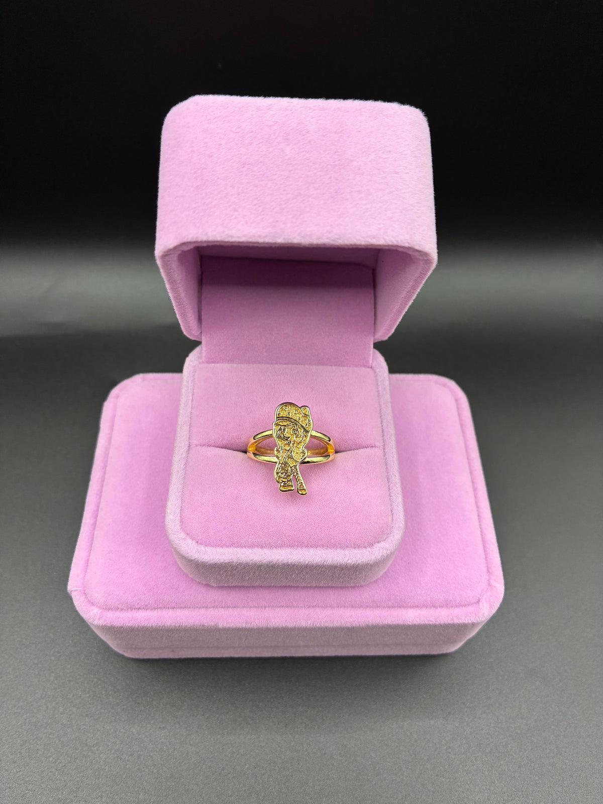Women Strawberry Shortcake ring 14k gold plated