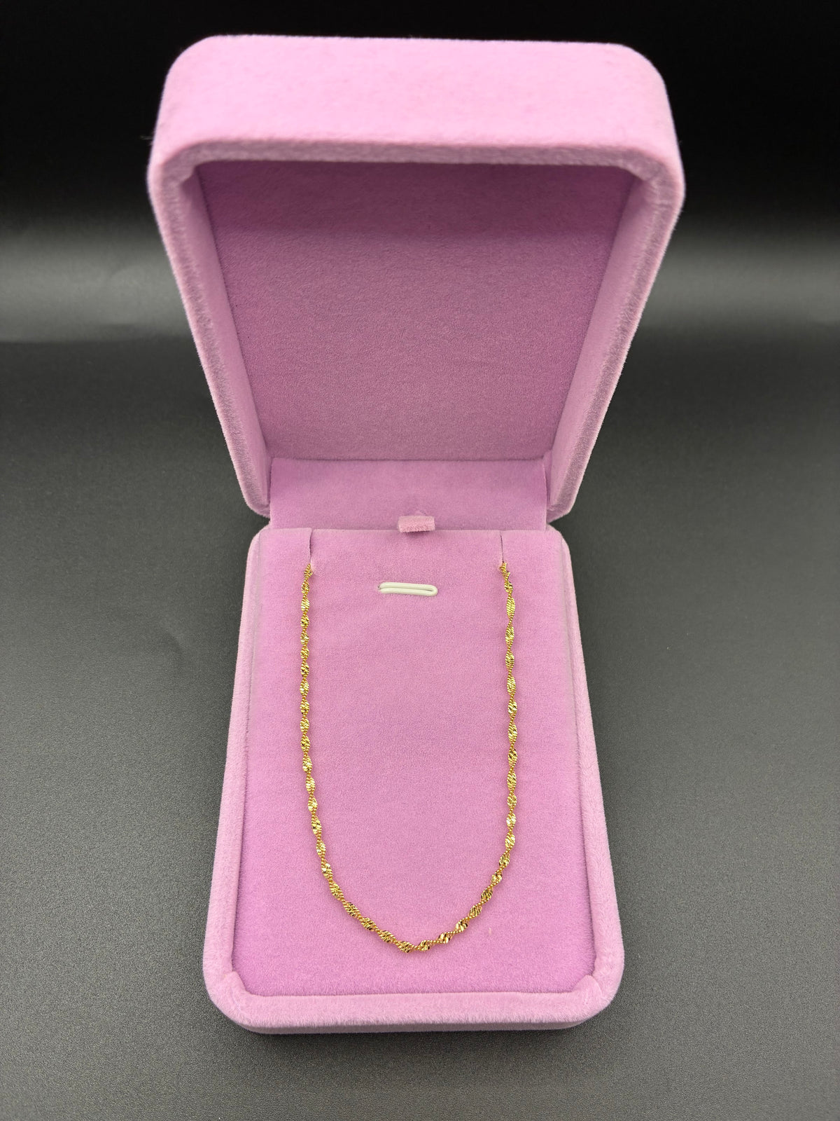 Women 18inch singapore chain 14k gold plated