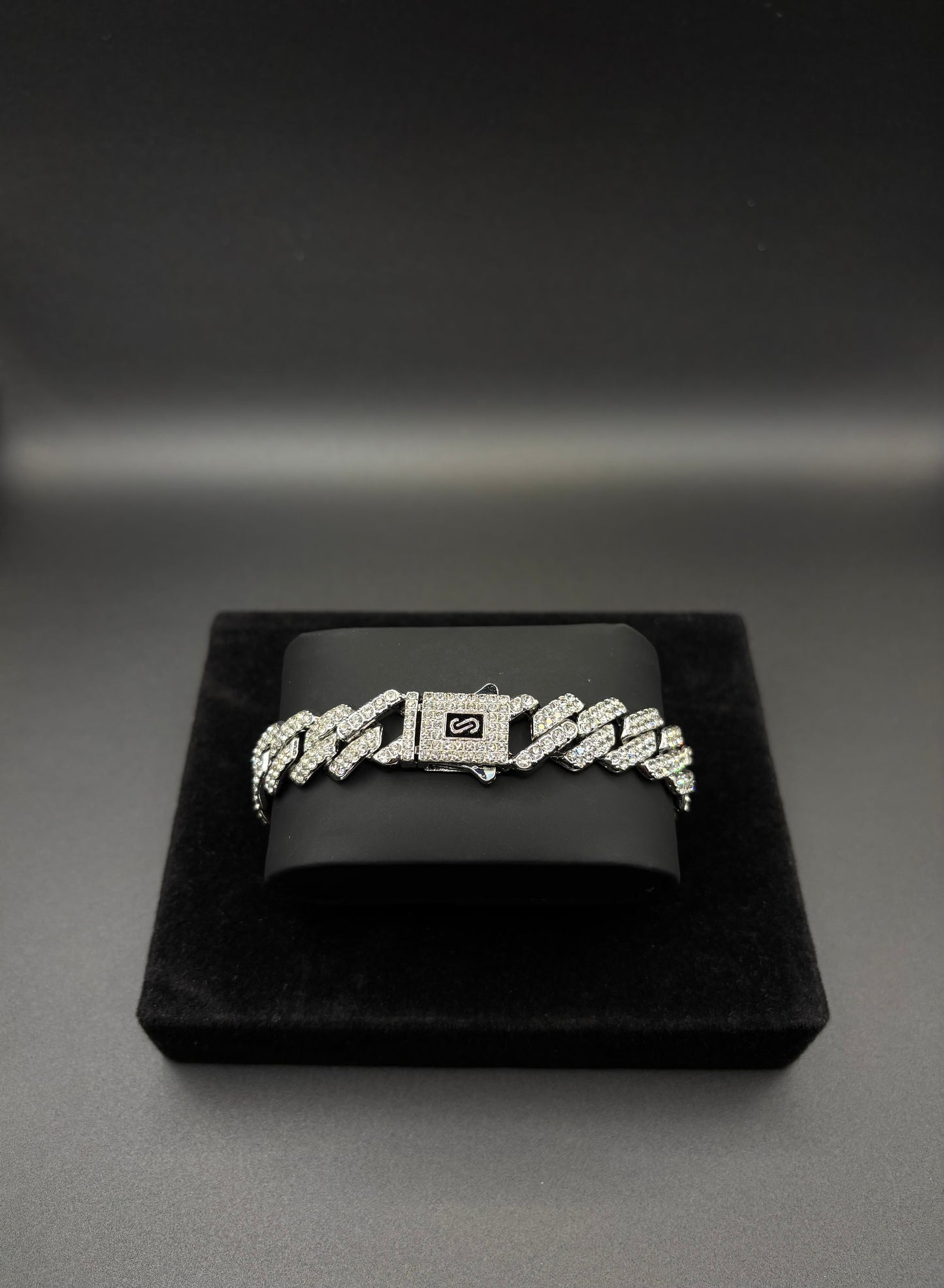 Men CZ Diamond 8mm Bracelet 14k Gold Plated