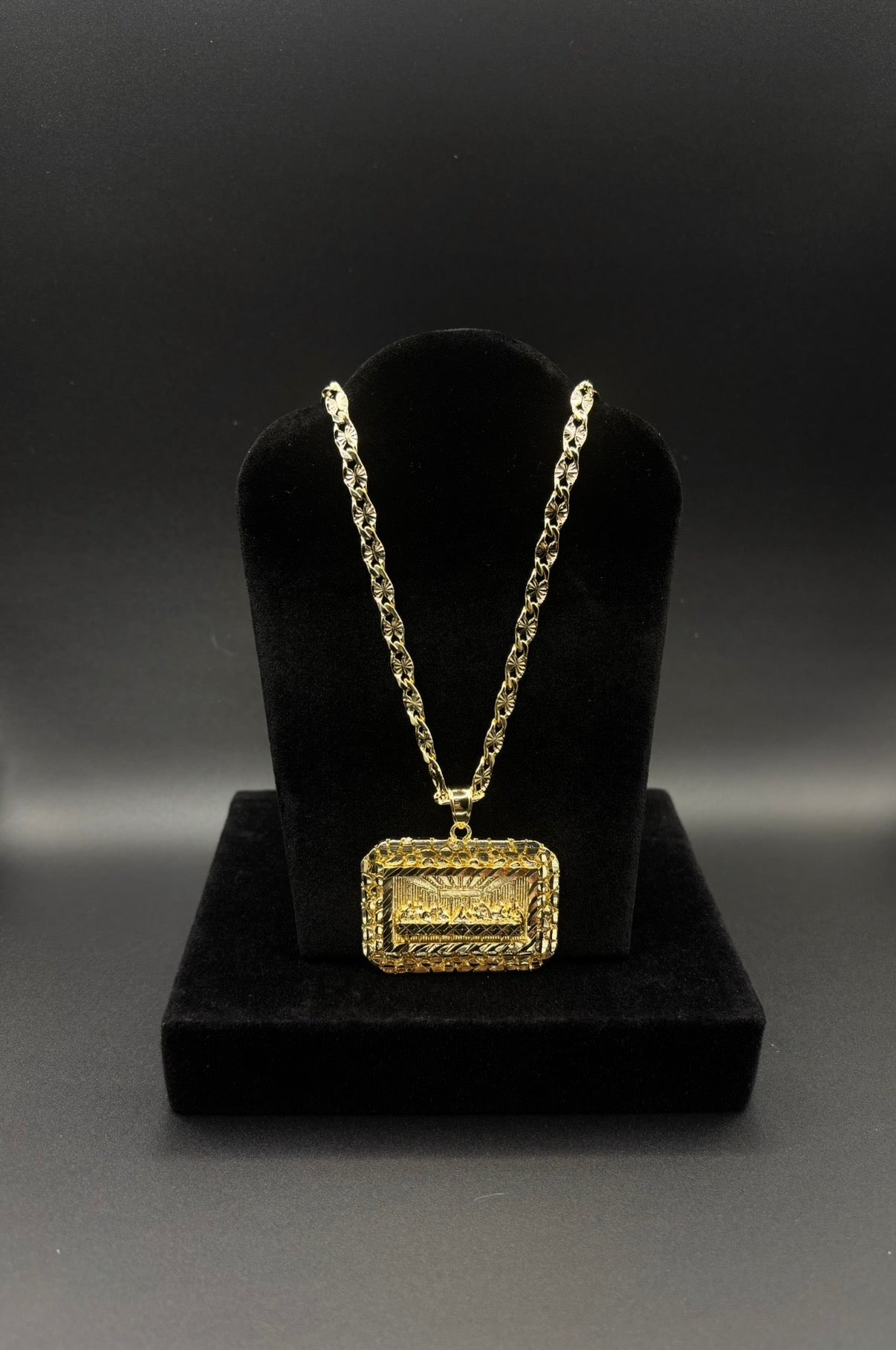Men Last Super Pendant and chain 14k Gold Plated