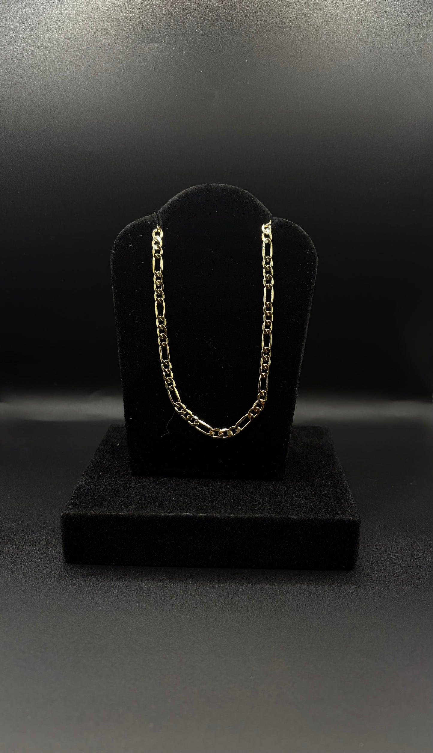 Men Figaro Chain 26Inch 14k Gold Plated