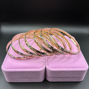 Women bangle set 14k gold plated