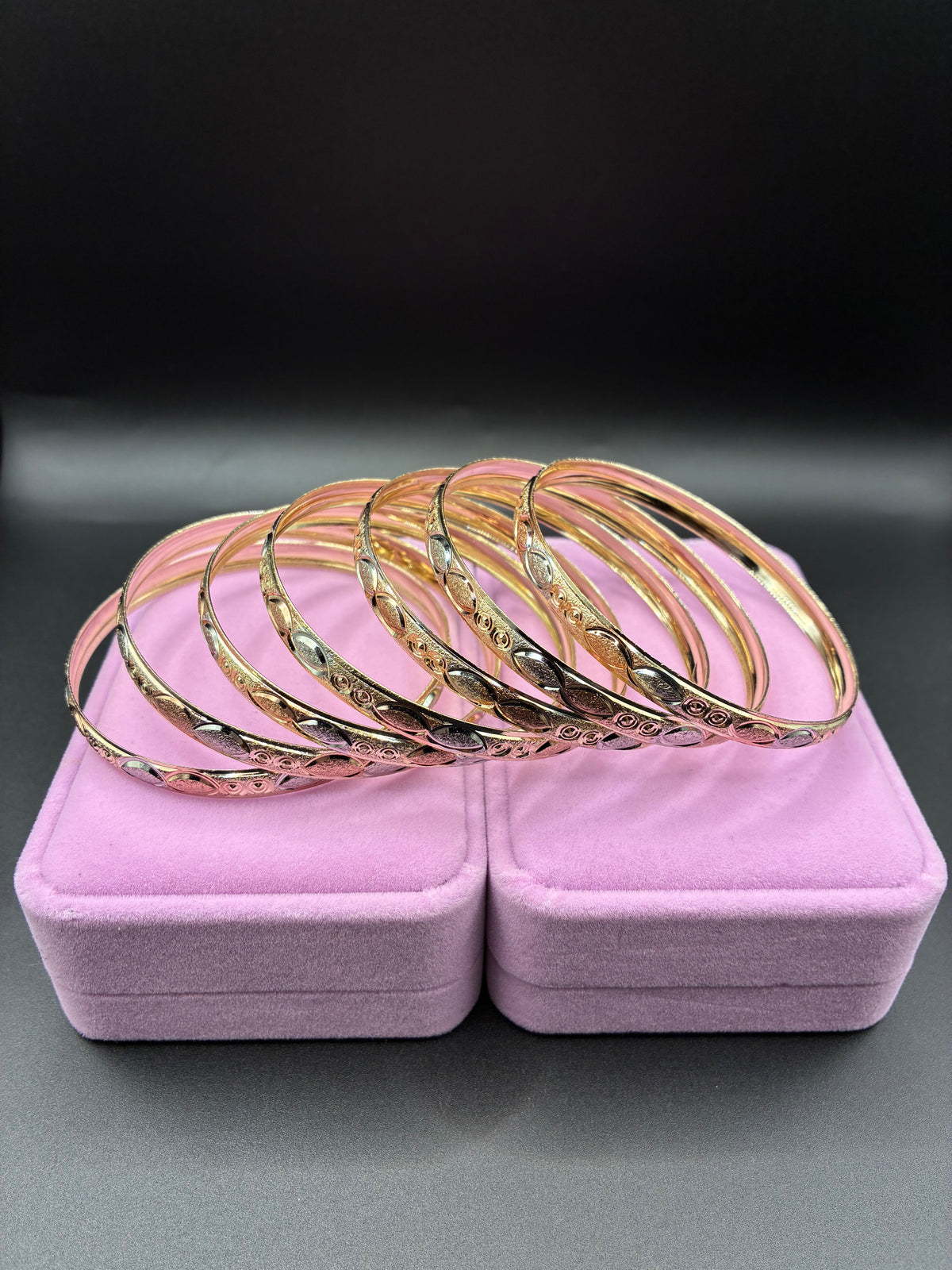 Women bangle set 14k gold plated