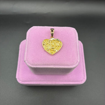 Women BB pendant 14k gold plated