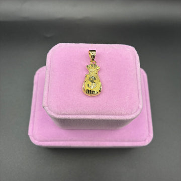 Women money bag pendant 14k gold plated