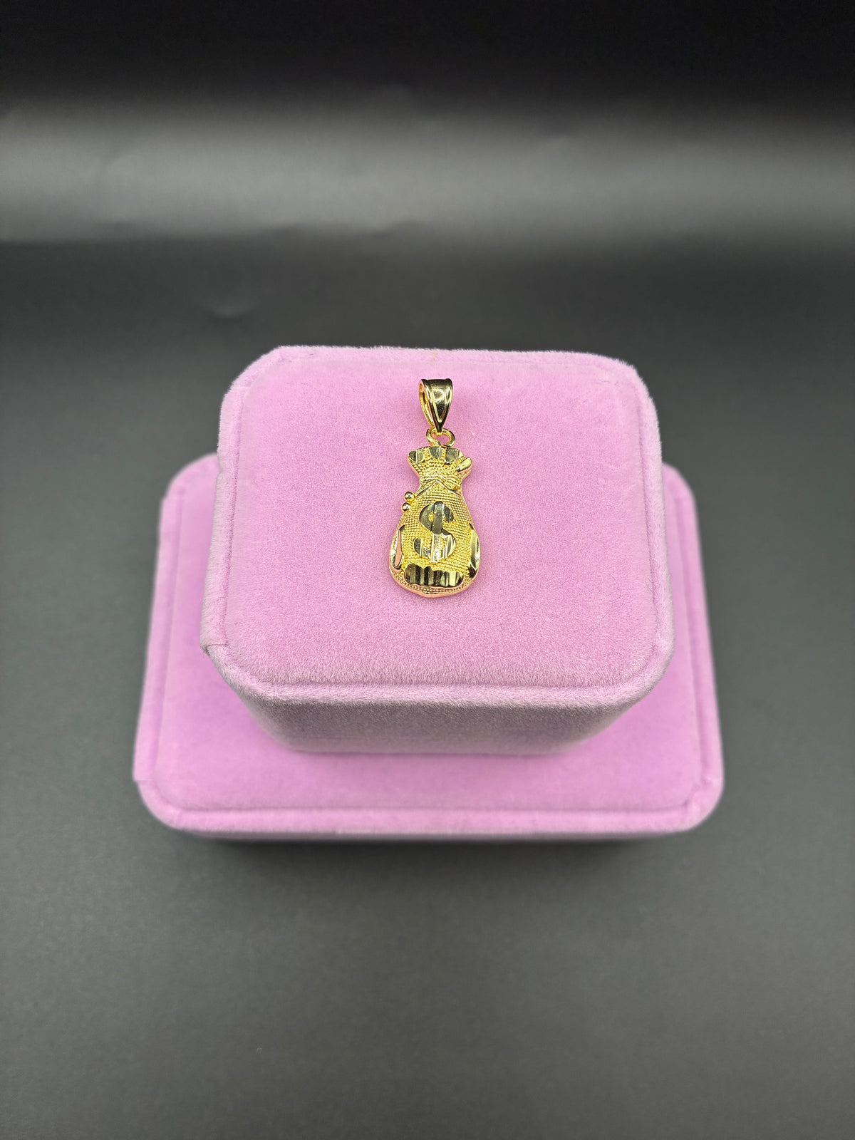 Women money bag pendant 14k gold plated