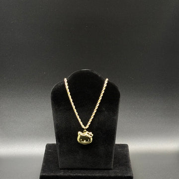 Women HK Locket Pendant & Chain 14k Gold Plated