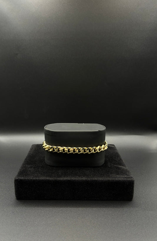 Men Miami Cuban bracelet 14k gold plated