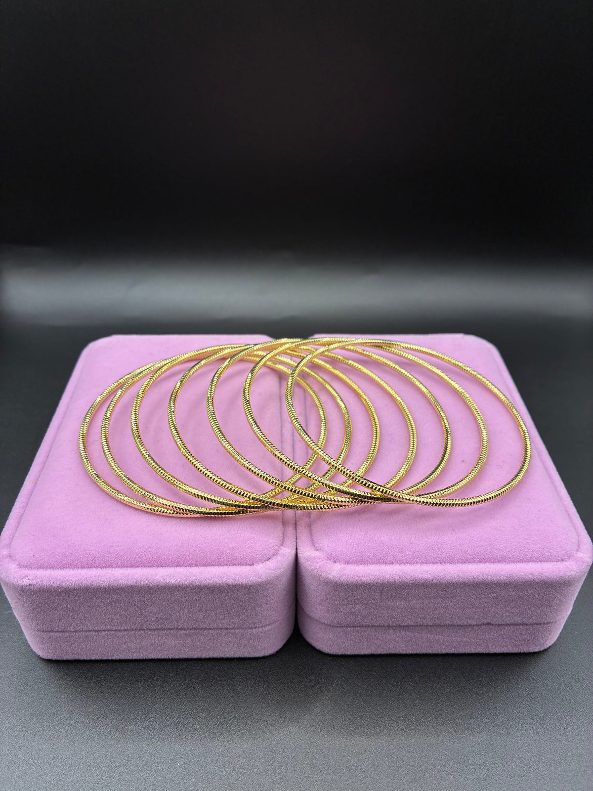 Women bangle set 14k gold plated