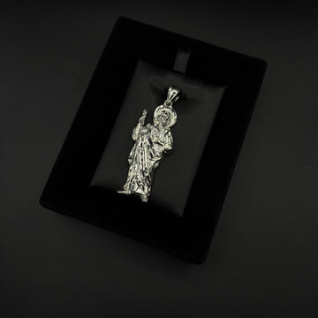Men San Judas Pendant 925. Silver