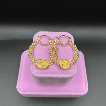 Women HK Rolex hoops 14k gold plated