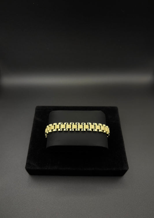 Men Rolex 8mm Bracelet 14k Gold Plated
