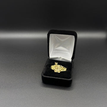 Men LA Nugget Ring 14k Gold Plated