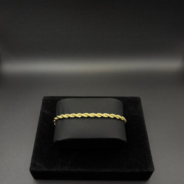 Men Rope 7mm Bracelet 14k Gold Plated