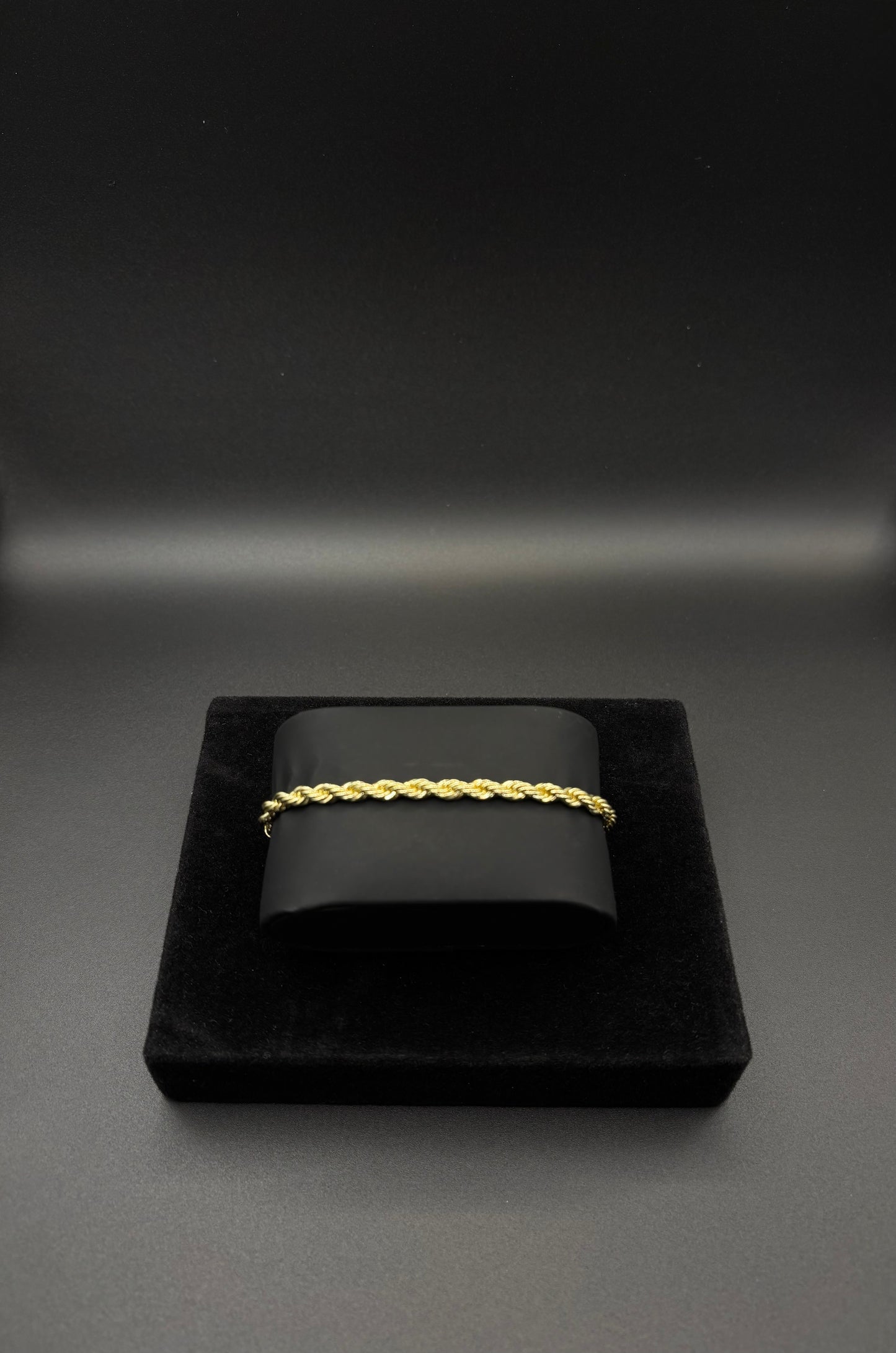 Men Rope 7mm Bracelet 14k Gold Plated