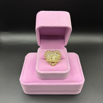 Women betty boop Rolex heart ring 14k gold plated
