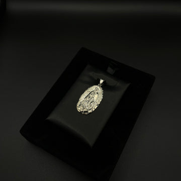 Men La Virgen De Guadalupe Pendant 925. Silver