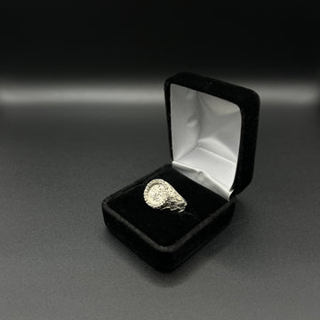 Men Centenario Nugget Ring 925. Silver