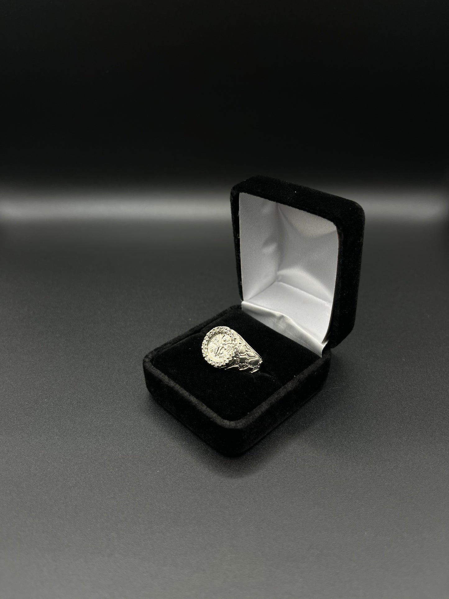 Men Centenario Nugget Ring 925. Silver