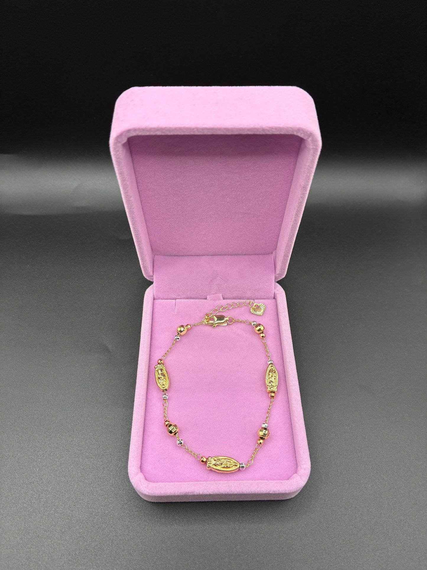 Women Virgin Mary bracelet 14k gold plated