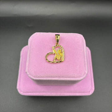 Women bb pendant 14k gold plated