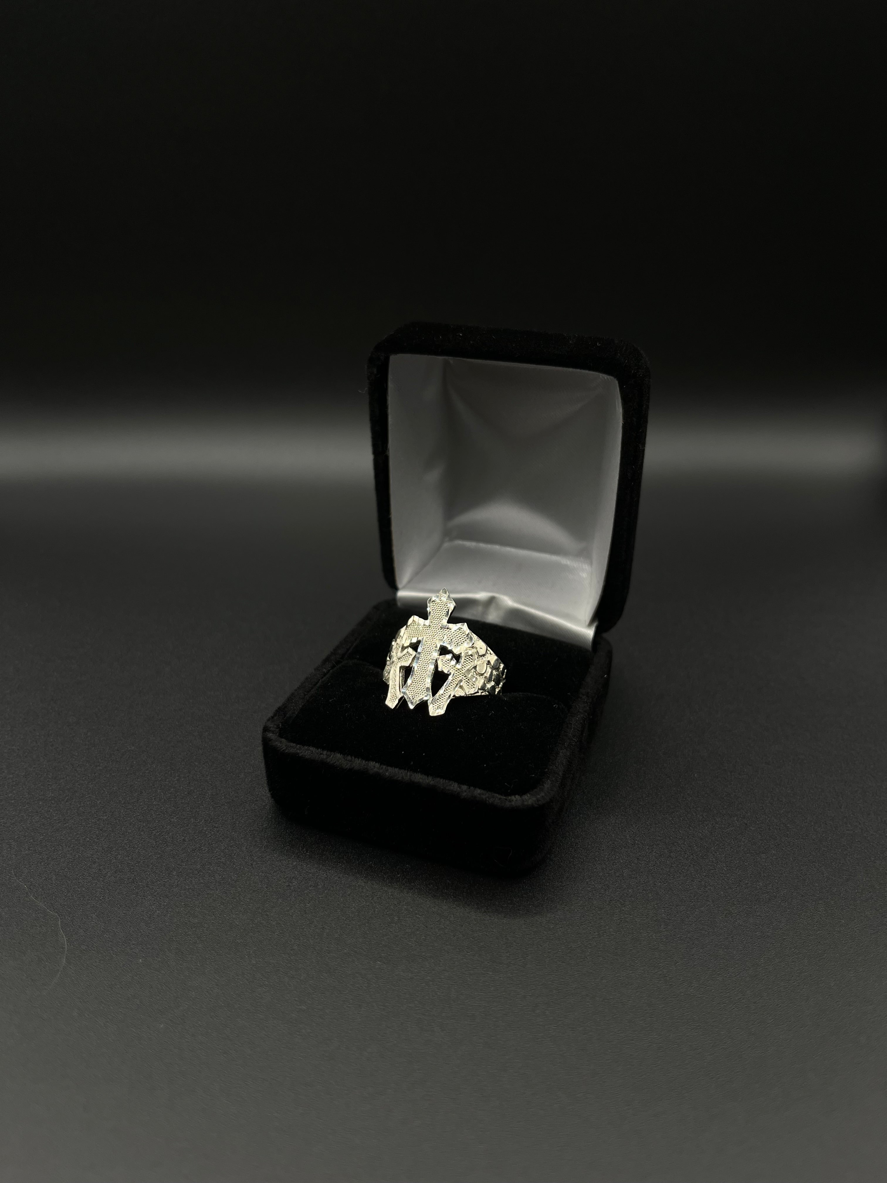 Triple Nugget Cross 925. Silver