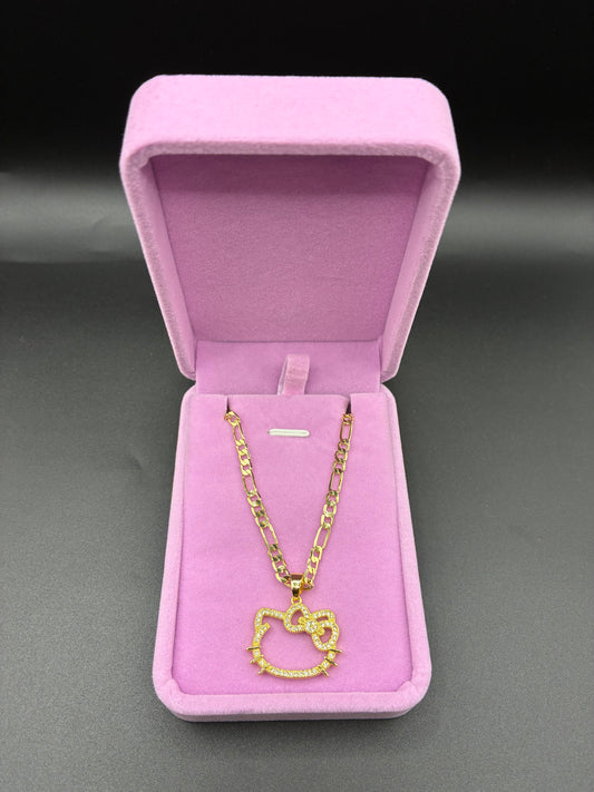 Women HK Pendant & Chain 14k Gold Plated