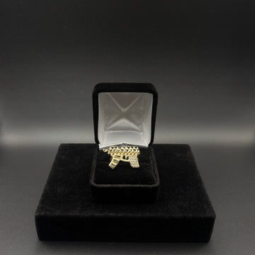 Women Gun 14k Gold Plated Ring