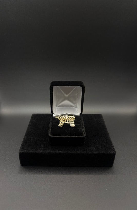 Women Gun 14k Gold Plated Ring