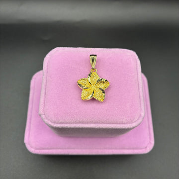 Women hibiscus pendant 14k gold plated