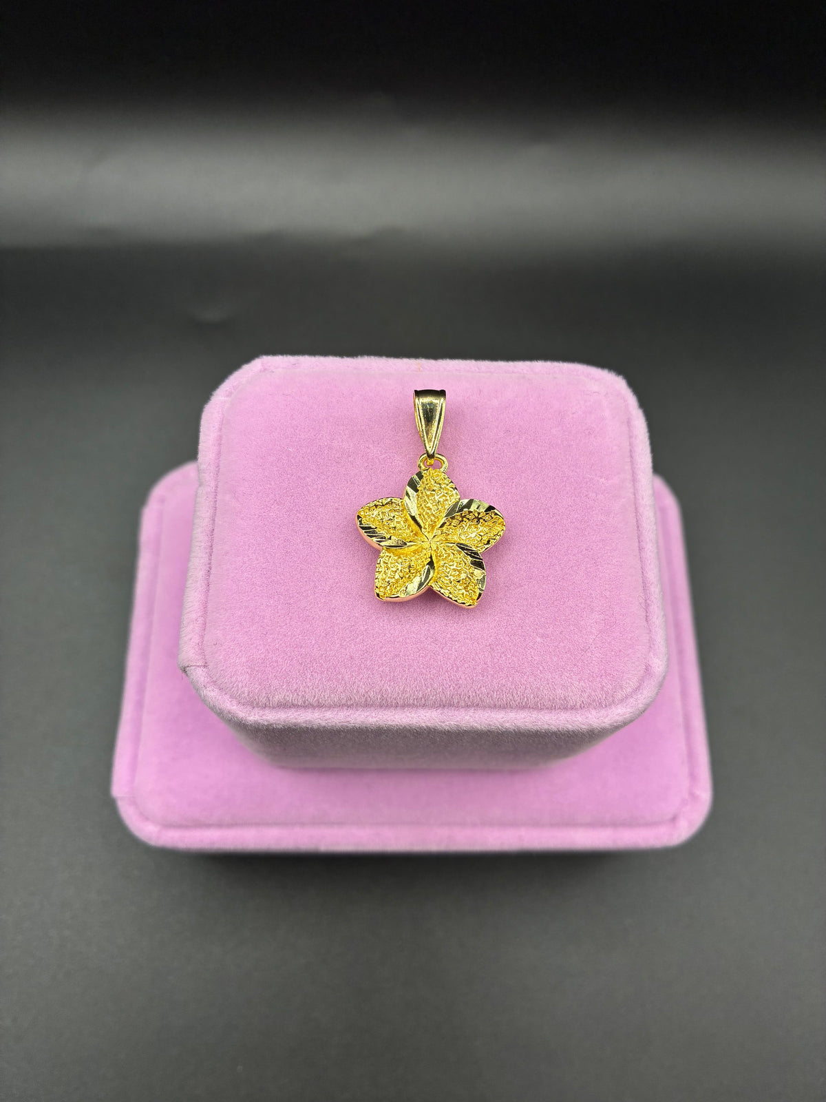 Women hibiscus pendant 14k gold plated
