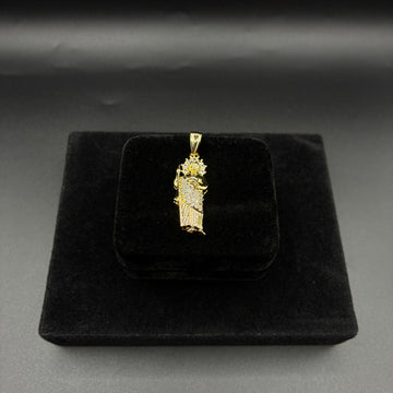 Men San Judas pendant 14k gold plated