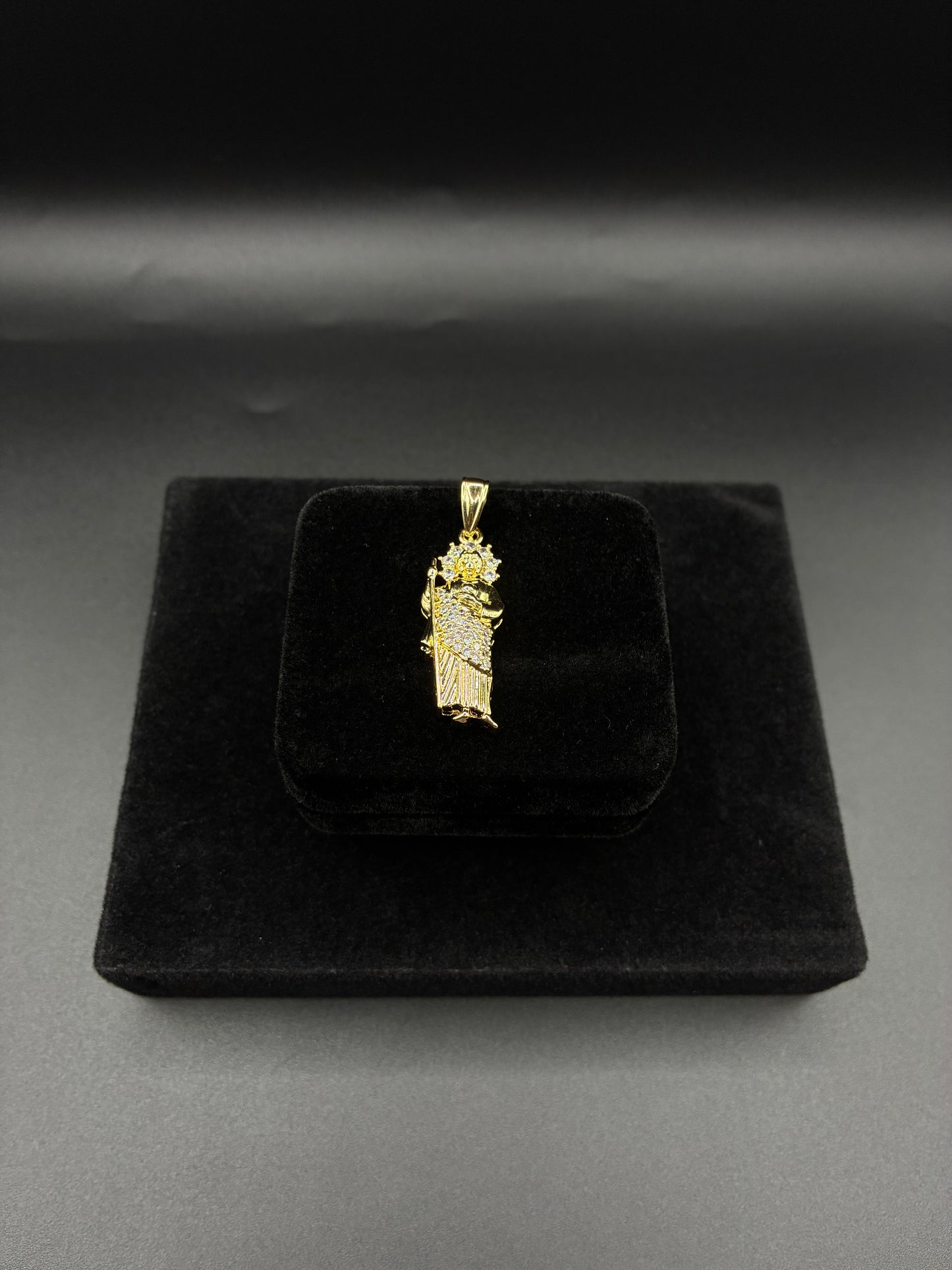 Men San Judas pendant 14k gold plated