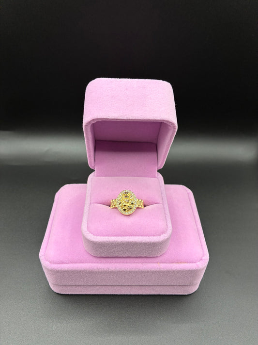 Women Nugget ring 14k gold plated