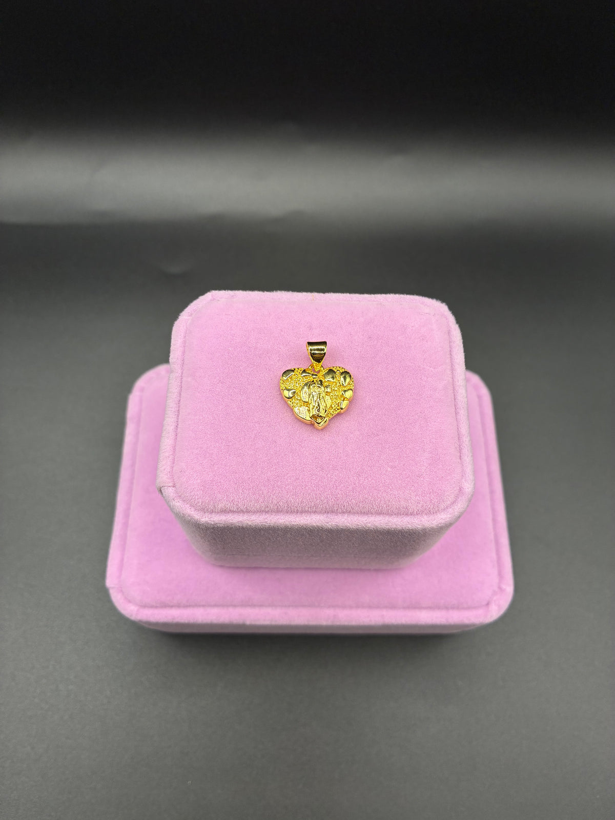 Women Virgin Mary nugget pendant 14k gold plated