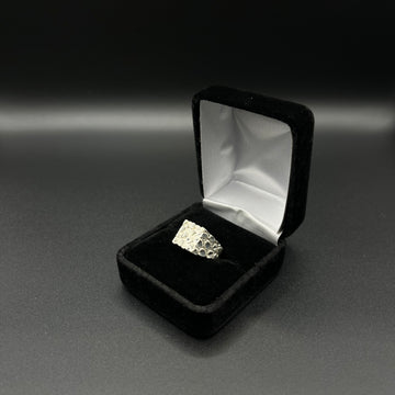 Men Simple Nugget Ring 925. silver